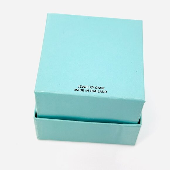 Vintage Tiffany Small Black Royal Blue Suede Leather Empty Ring Box Blue Box - Picture 6 of 9